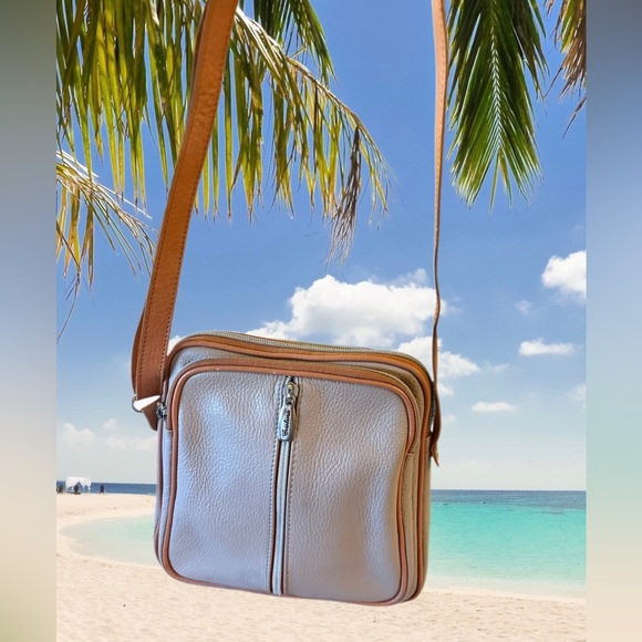 Cristina in Pell Handbags - Cristina in Pell Tan Pebbled Leather Crossbody Made in Italy